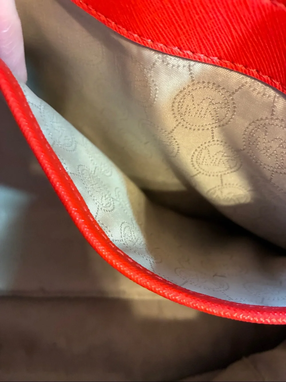 Michael Kors Bright Coral Pink  Leather Tote with Gold-Tone Hardware